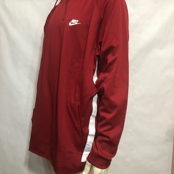 Nike Mens Red & White Pullover Hoodie - Picture 4 of 7